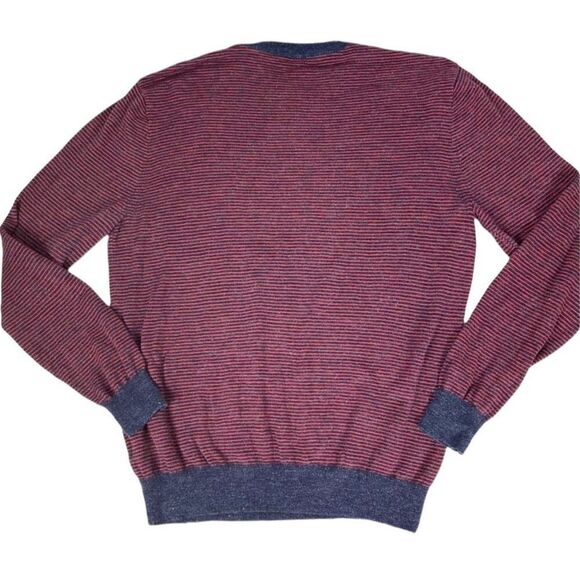 J. Crew Men's Long Sleeve Sweater size XL Red Blue Cotton - Picture 2 of 6